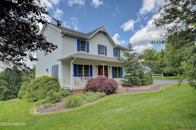20 Hillcrest Dr, Cogan Station, PA 17728 - view of front of home featuring covered porch and a front lawn