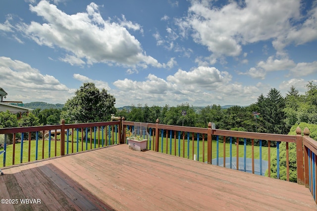 20 Hillcrest Dr, Cogan Station, PA 17728 - wooden terrace with a lawn