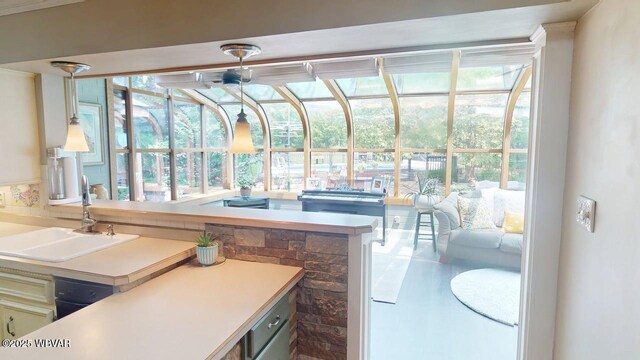 524 Pardee Rd, Millmont, PA 17845 - sunroom featuring a sink