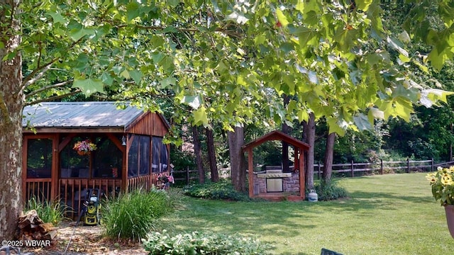 524 Pardee Rd, Millmont, PA 17845 - view of yard featuring a gazebo and a sunroom