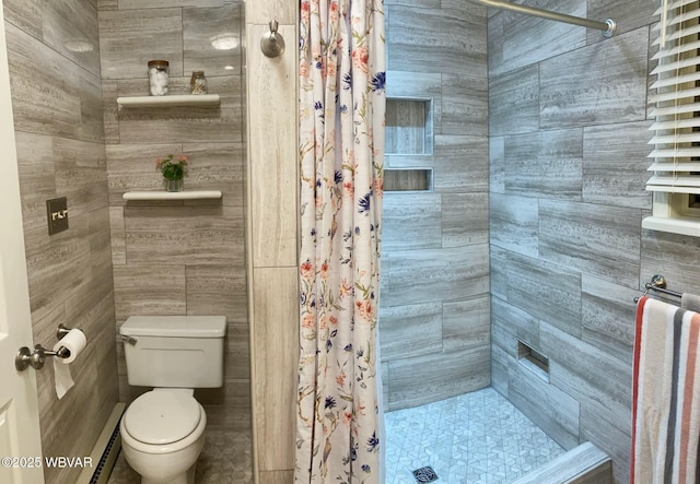 524 Pardee Rd, Millmont, PA 17845 - full bathroom with a stall shower and a baseboard heating unit