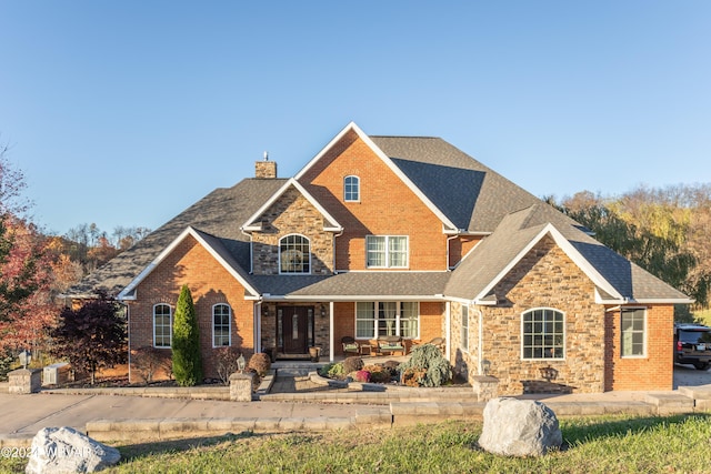 view of front of property featuring a porch