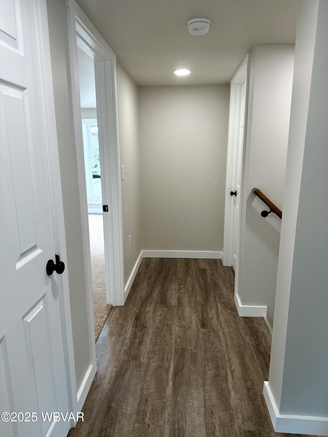 218 High St, Lock Haven, PA 17745 - hall with dark wood-type flooring and baseboards