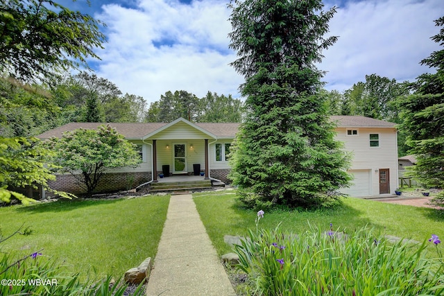 260 Selkirk Rd, Williamsport, PA 17701 - view of front of property with a garage, a front lawn, and a porch