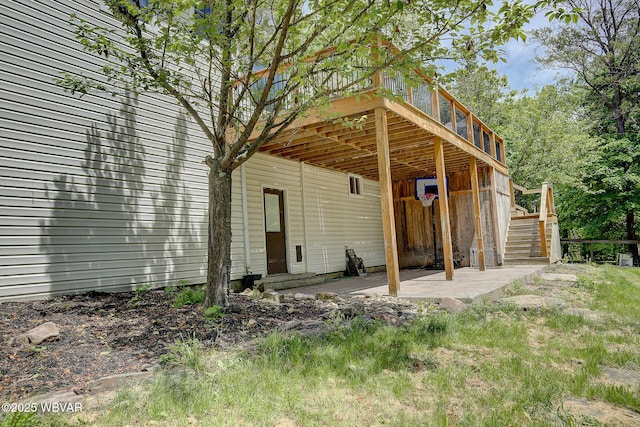 260 Selkirk Rd, Williamsport, PA 17701 - back of property featuring a wooden deck