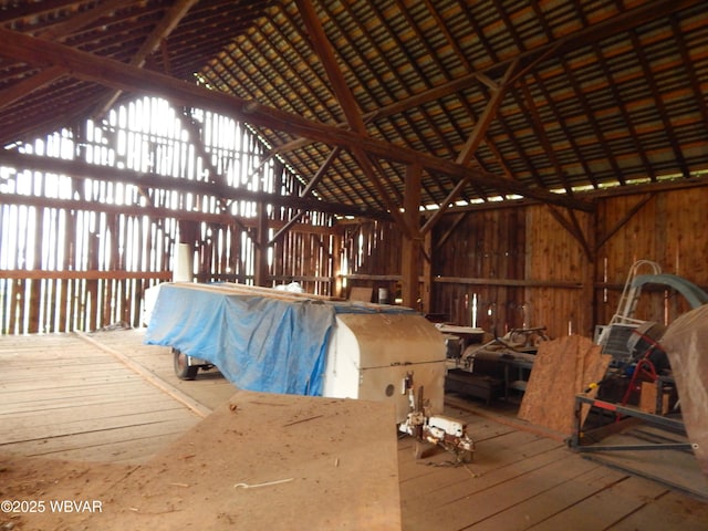 796 Ellis Artley Rd, Muncy, PA 17756 - miscellaneous room with lofted ceiling