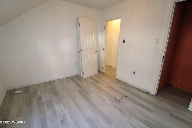 unfurnished bedroom with light hardwood / wood-style floors