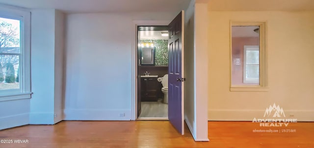 interior space featuring hardwood / wood-style flooring