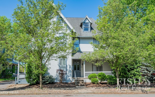 view of front of house with covered porch