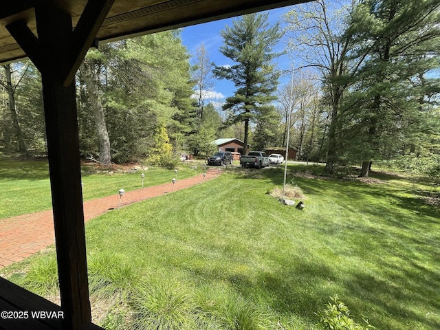 view of grassy yard
