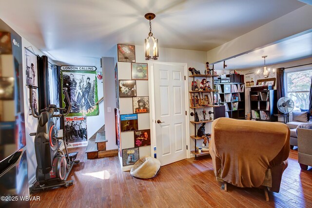 339 Spruce St, Jersey Shore, PA 17740 - dining area with a chandelier and hardwood / wood-style flooring
