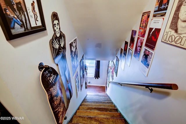 339 Spruce St, Jersey Shore, PA 17740 - stairs featuring wood finished floors