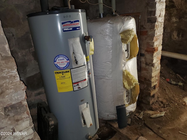 utilities featuring gas water heater