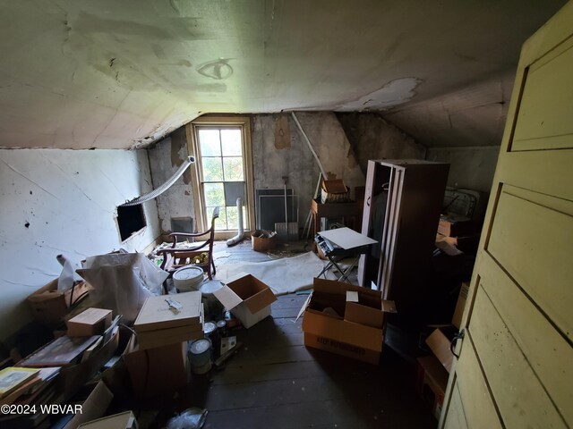 interior space with lofted ceiling