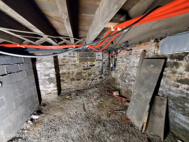 view of basement