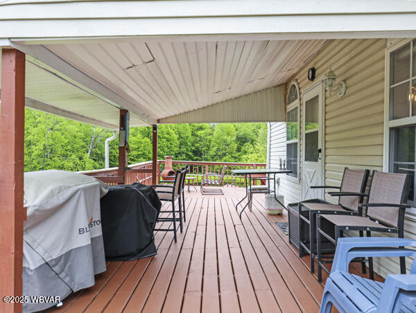 1498 Gainer Hill Rd, Dushore, PA 18614 - view of wooden deck