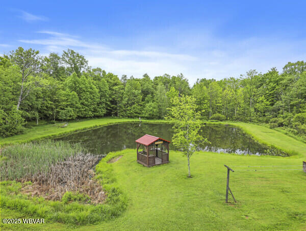 1498 Gainer Hill Rd, Dushore, PA 18614 - view of green lawn featuring a water view