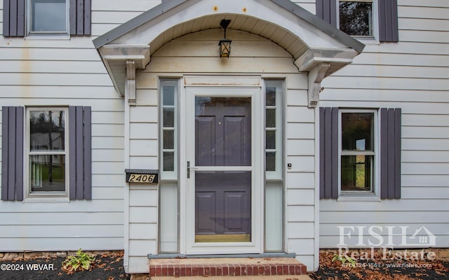 view of doorway to property