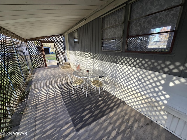 view of patio featuring covered porch