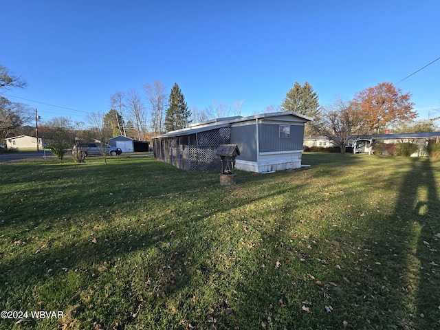 exterior space with a lawn