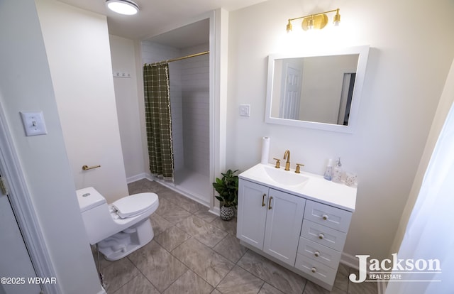 143 Hillside Dr S, Williamsport, PA 17702 - bathroom with vanity, toilet, and tiled shower