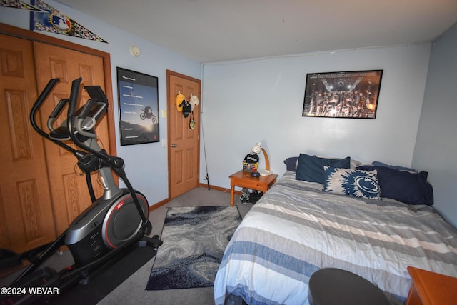 view of carpeted bedroom