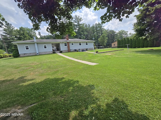4401 Pine Mountain Rd, Jersey Shore, PA 17740 - view of front of property with a front yard and a chimney