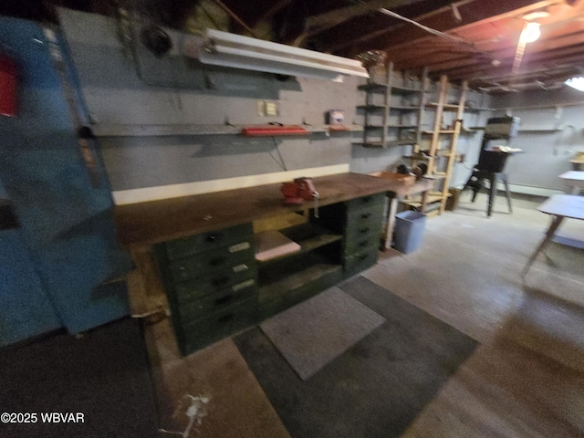4401 Pine Mountain Rd, Jersey Shore, PA 17740 - unfinished below grade area with a workshop area