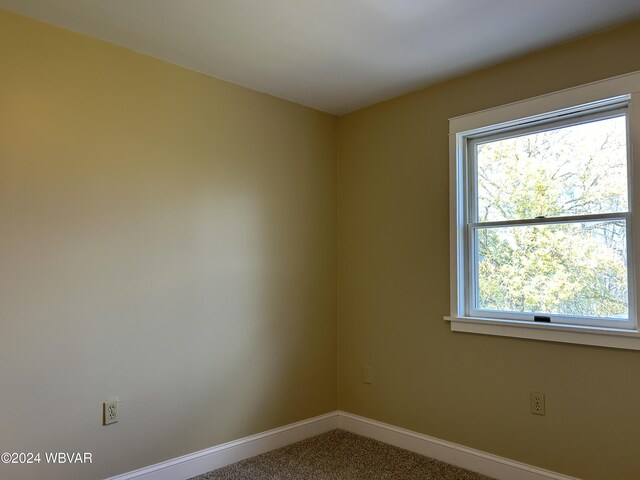 view of carpeted empty room