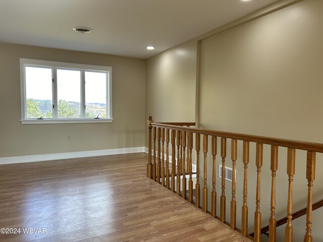 interior space with light hardwood / wood-style flooring