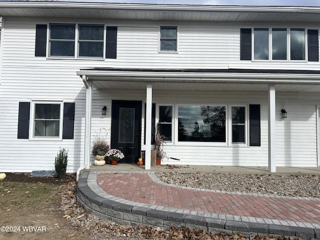 exterior space with a porch