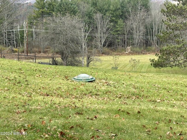 view of yard with a rural view