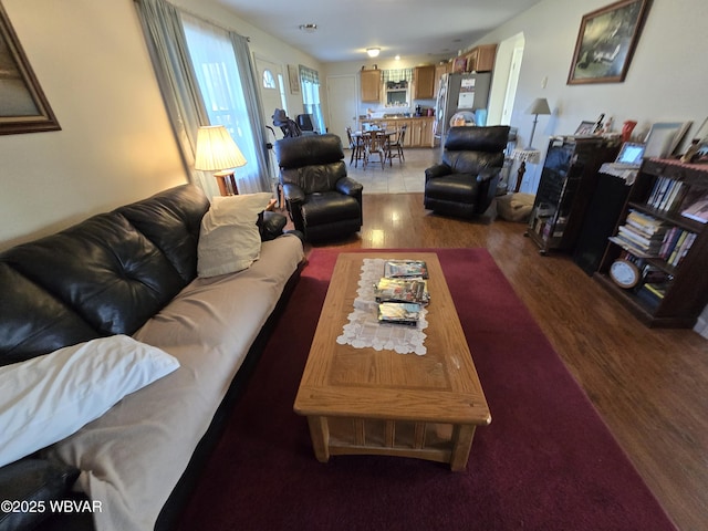 living room featuring hardwood / wood-style flooring