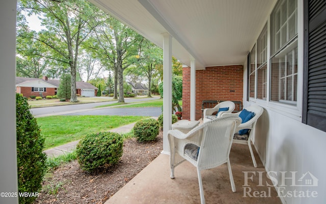 view of patio / terrace with a porch