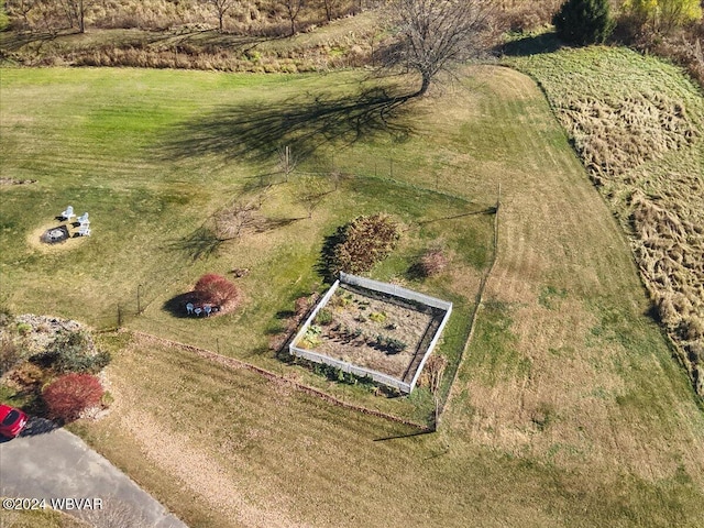 drone / aerial view featuring a rural view