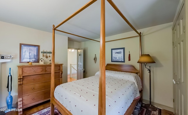 bedroom featuring hardwood / wood-style floors