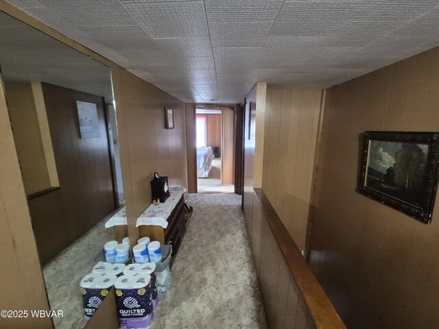 3510 Rt 184, Trout Run, PA 17771 - hall featuring carpet and wooden walls