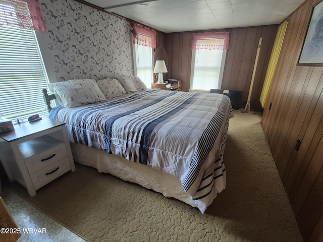 3510 Rt 184, Trout Run, PA 17771 - bedroom featuring light carpet and wood walls