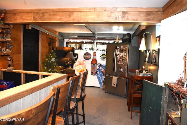 201 Richey St, Lock Haven, PA 17745 - indoor dry bar with freestanding refrigerator