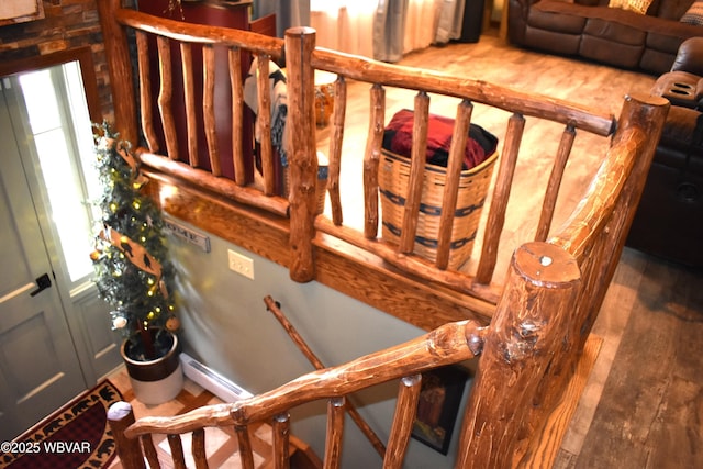 201 Richey St, Lock Haven, PA 17745 - stairs with wood finished floors