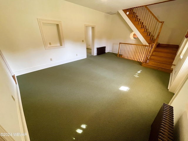 159 Harveys Ln, Milton, PA 17847 - unfurnished living room with carpet floors and stairs
