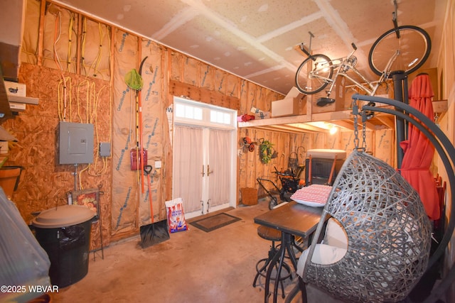 interior space featuring electric panel