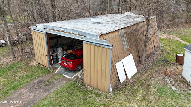 view of pole building