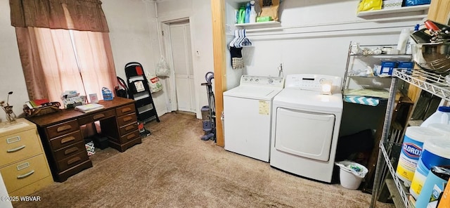 103 Lower Market St, Milton, PA 17847 - laundry room with washer and dryer and carpet floors