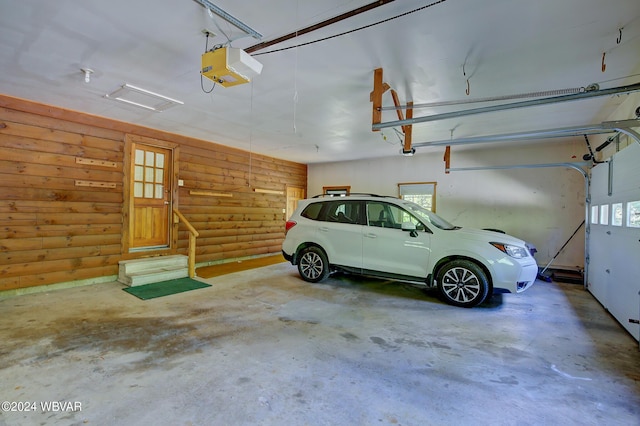 parking garage with a garage door opener