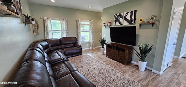250 Mclaughlin Rd, Milton, PA 17847 - living room with wood finished floors, recessed lighting, and baseboards