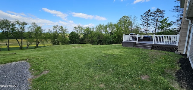 250 Mclaughlin Rd, Milton, PA 17847 - view of grassy yard featuring a deck