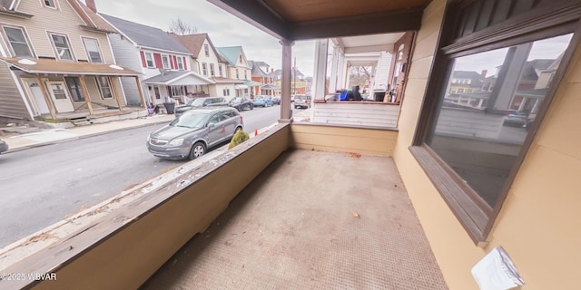 balcony with a residential view