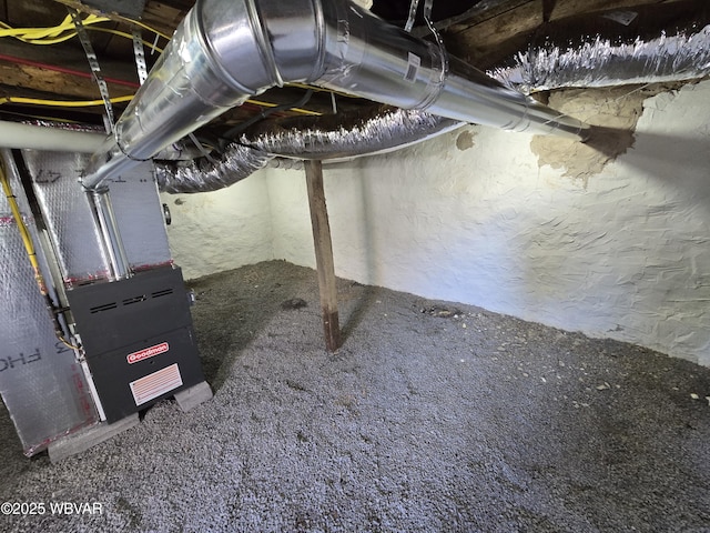 387 Davidson Rd, Jersey Shore, PA 17740 - unfinished below grade area featuring a textured wall