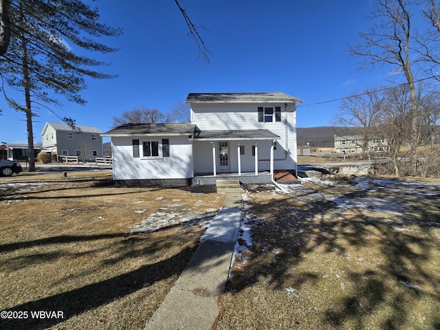 view of front of home with covered porch